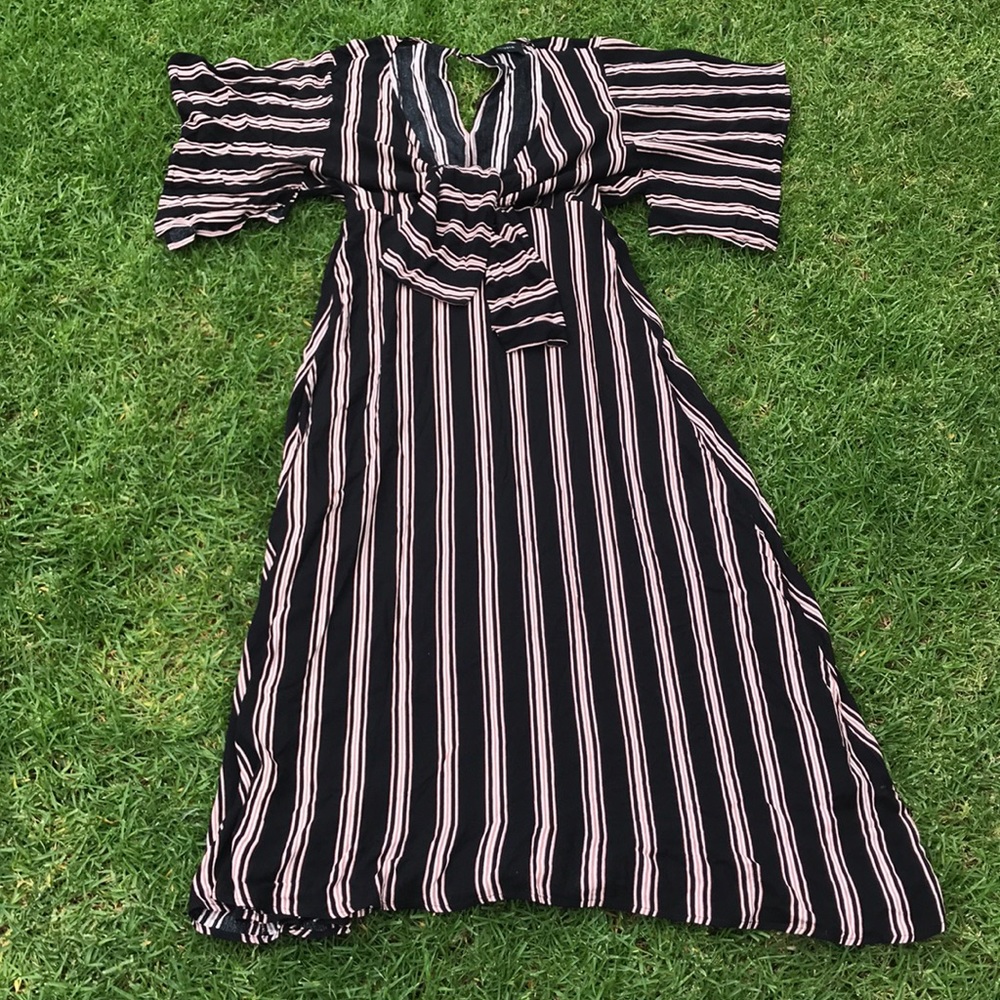 Storia boho striped black dress